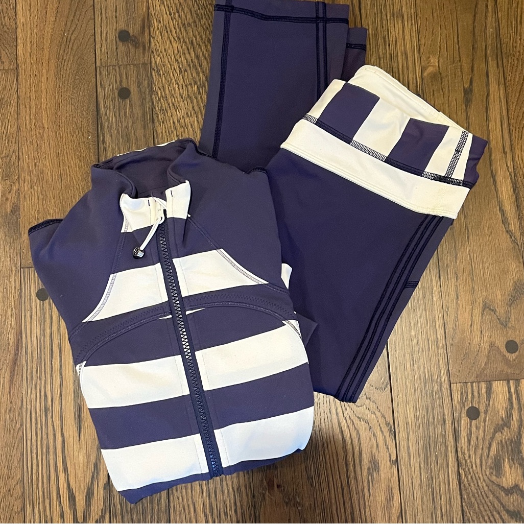 Lululemon Zip Up And Capri Leggins